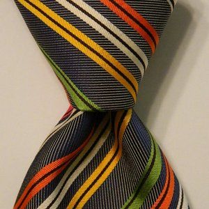 ETRO Silk Necktie ITALY Luxury Designer STRIPED